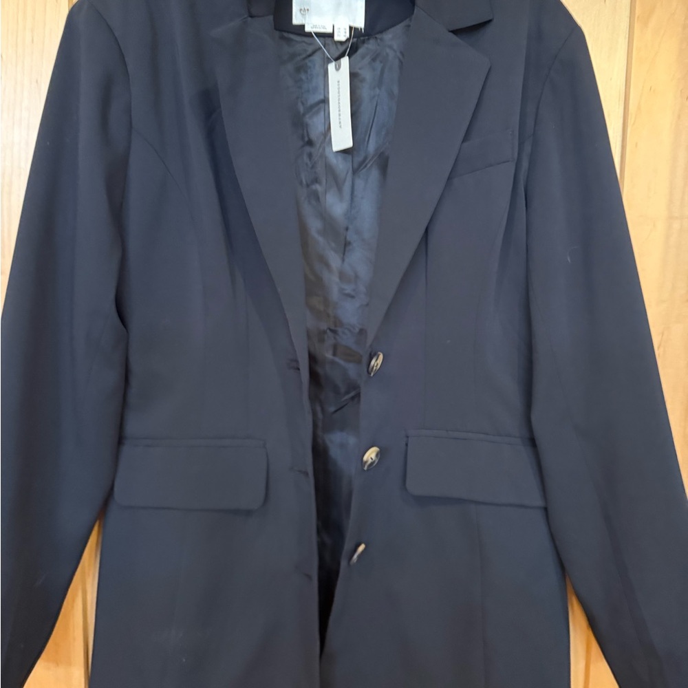 Anthropologie Black Satin Lined Jacket- size 10 brand new - Picture 2 of 9